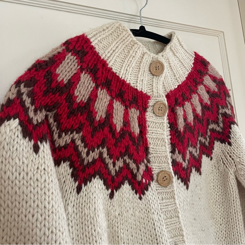 Vintage fair isle button up sweater from Japan - Picture 3 of 8